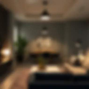 Trendy smart can lights in a contemporary interior setting