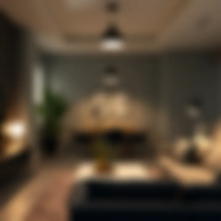 Trendy smart can lights in a contemporary interior setting