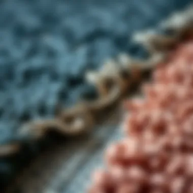 Exploring Different Materials and Textures of Rugs Close-up of various rug materials and textures