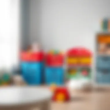 Organized Play Area A neatly organized play area showcasing toy organizers in use