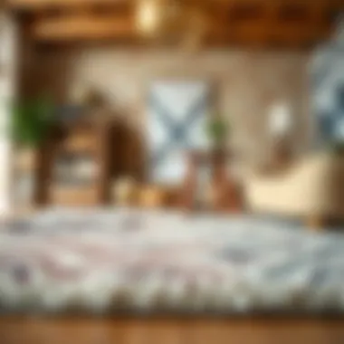 Various materials used in rug construction