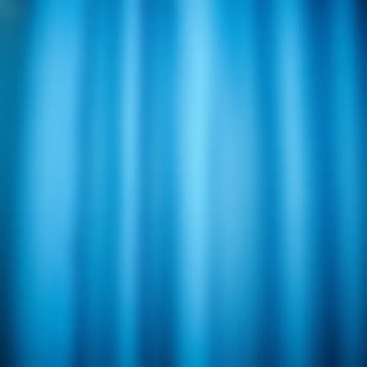 Close-Up of Blue Shower Curtain Material Close-up of blue shower curtain material emphasizing texture