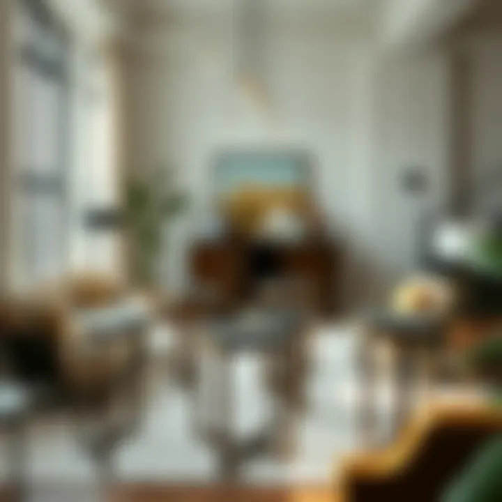 Elegant Arrangement of Extra Tall C Tables in Chic Interiors Elegant arrangement of extra tall C tables in a chic interior