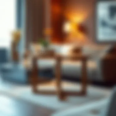 Stylish Extra Tall C Table in Contemporary Design Stylish extra tall C table in a modern living room setting