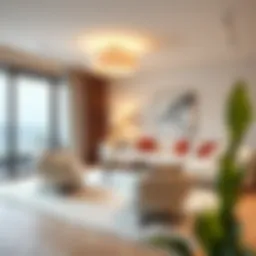Elegant white low back chair in a modern living room setting