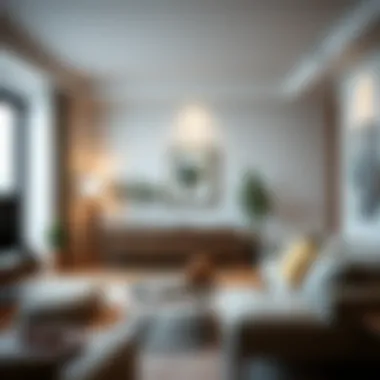 Stylish décor elements in an apartment living area