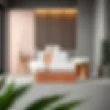 Elegant Solid Color Towels in Modern Design Elegant arrangement of solid color towels in a modern bathroom setting