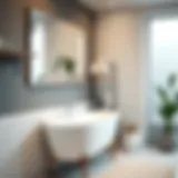 Elegant two-tier bathroom organizer showcasing sleek design