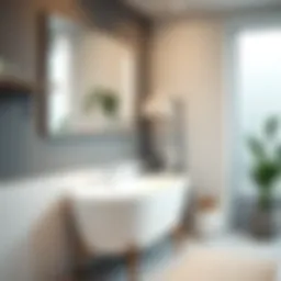 Elegant two-tier bathroom organizer showcasing sleek design