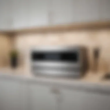 User-friendly controls on an under cabinet microwave