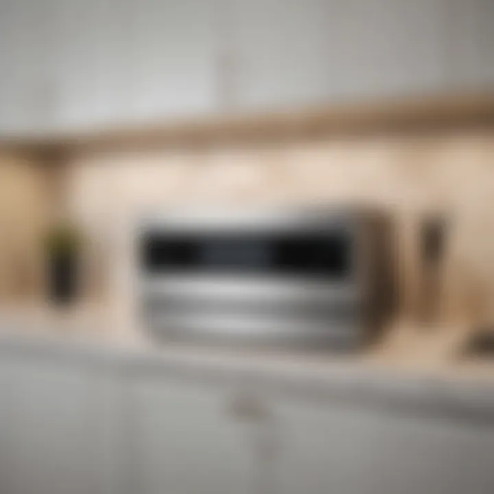 User-friendly controls on an under cabinet microwave