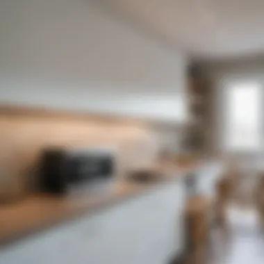 Installation of under cabinet microwave in a contemporary kitchen