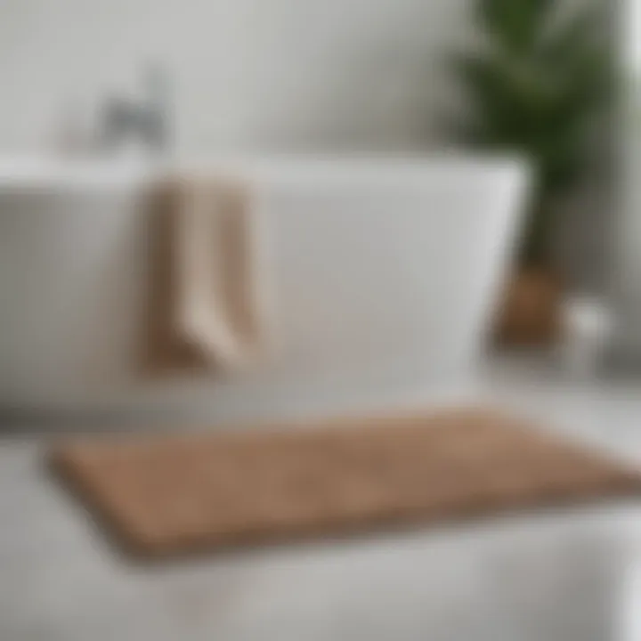 Eco-friendly bath mats showcasing sustainable materials