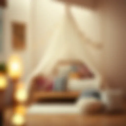 Cozy Bed Tent for Teen Spaces A cozy bed tent designed for a teenager's room