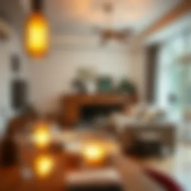 A cozy living room illuminated by E26 Type A bulbs