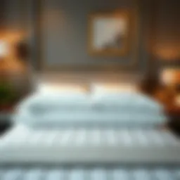 A luxurious full size bed adorned with a plush pillow topper, showcasing comfort and elegance.