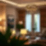 Elegant Lamp Arrangement in Living Room Elegant lamp arrangement enhancing living room ambiance