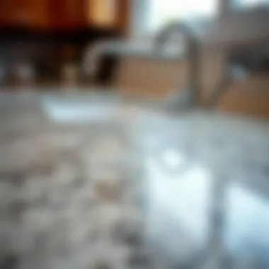 Showcasing Composite Durability A close-up of a composite countertop demonstrating its durability and finish