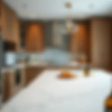 Stylish Kitchen with Composite Countertops A beautifully designed kitchen featuring composite countertops as a focal point