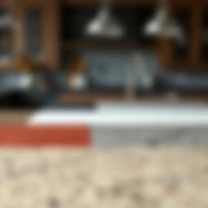 Diverse Composite Countertop Options A variety of composite countertop samples showcasing different colors and textures