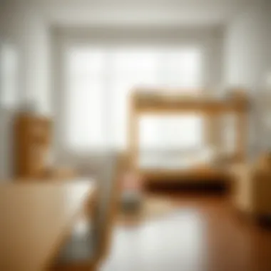 Space Management with Bunk Beds Graphical representation of space management with bunk beds