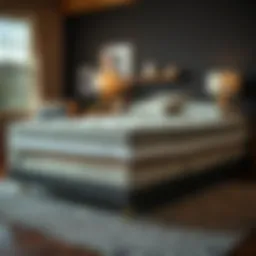 A detailed view of a full mattress showcasing its comfort layers