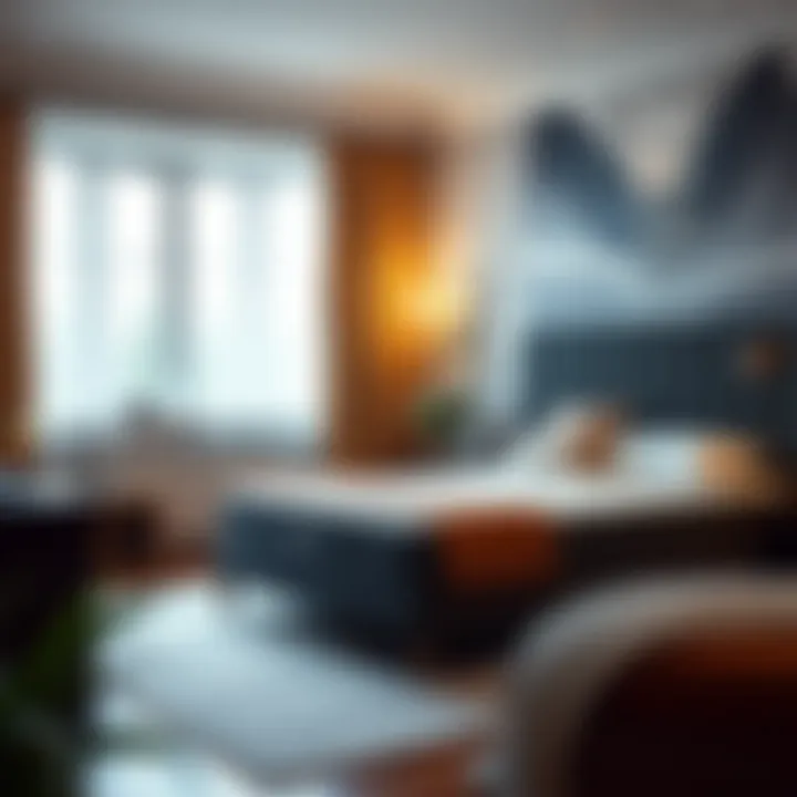 Stylish Bedroom with Full Mattress A stylish bedroom featuring a full mattress in a cozy setting