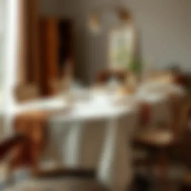 Variety of fabric types for table linens