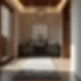 Elegant washable runner rug in a modern hallway setting