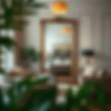 Elegant full body mirror in a stylish living room